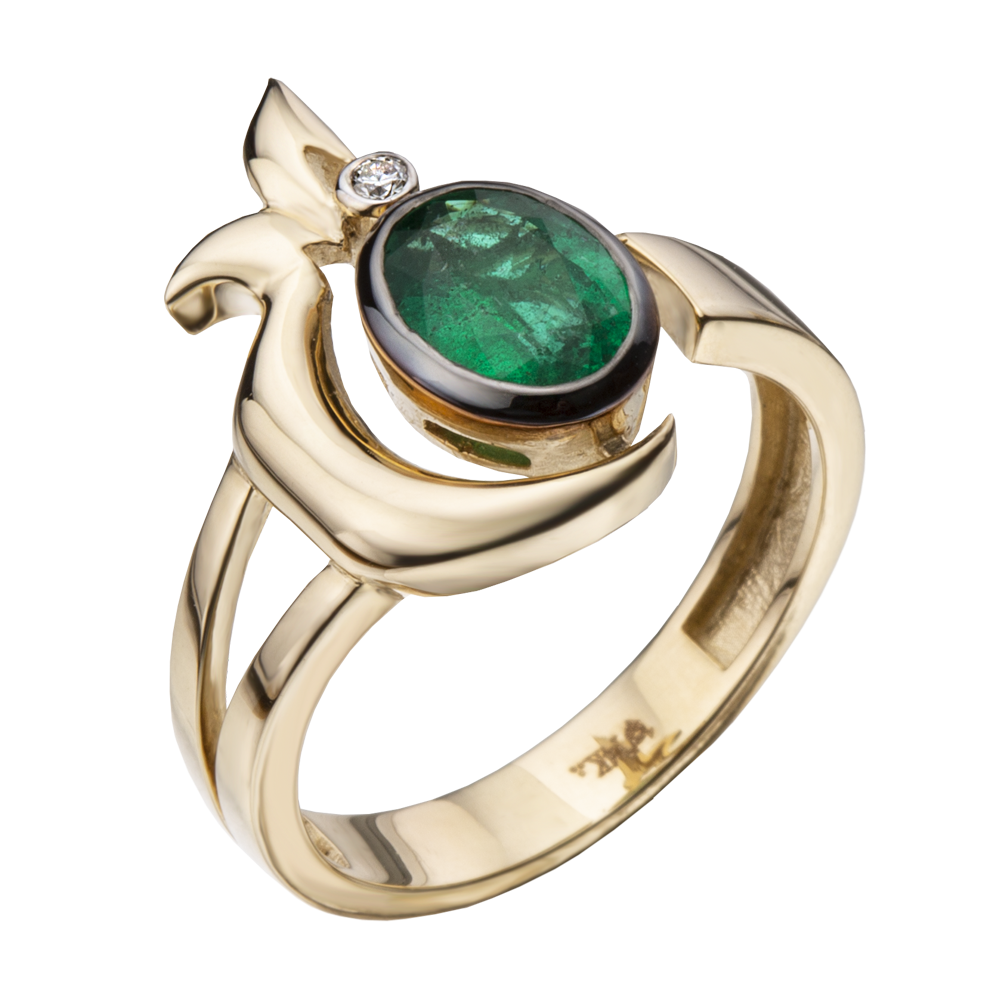 Emerald with Pomegranate